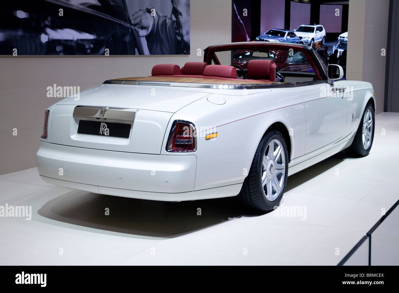 Paris motor show 2010 and the Rolls-Royce Phantom Drophead Coupe Stock Photo