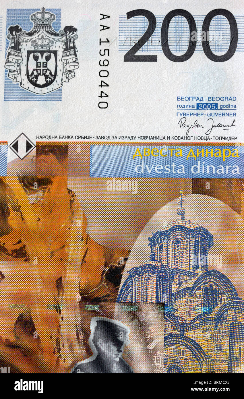 serbia-200-two-hundred-dinara-bank-note-stock-photo-alamy