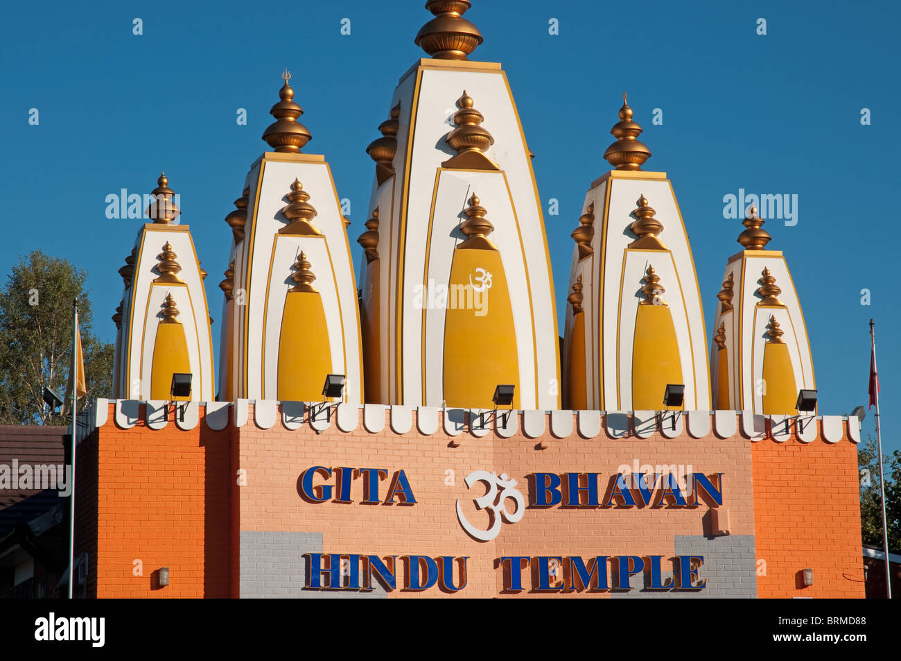 Architectural detail of the Gita Bhavan Hindu Temple,Manchester,UK Stock  Photo - Alamy