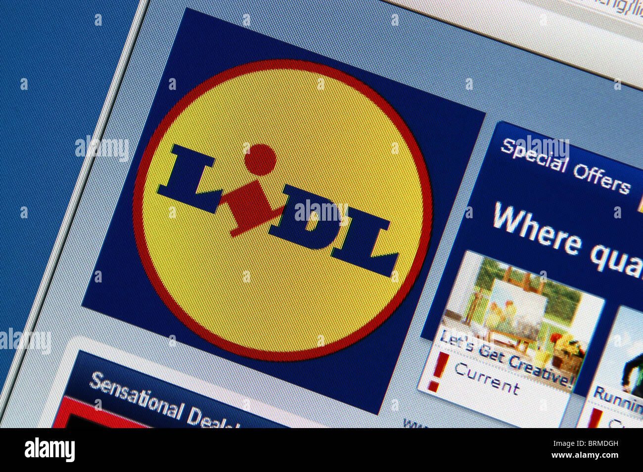 Lidl grocery shopping website Stock Photo Alamy