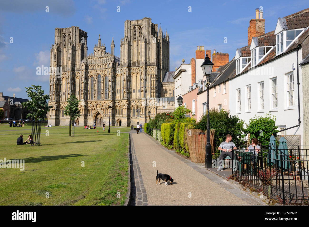 Cathedral Green, Wells Stock Photo