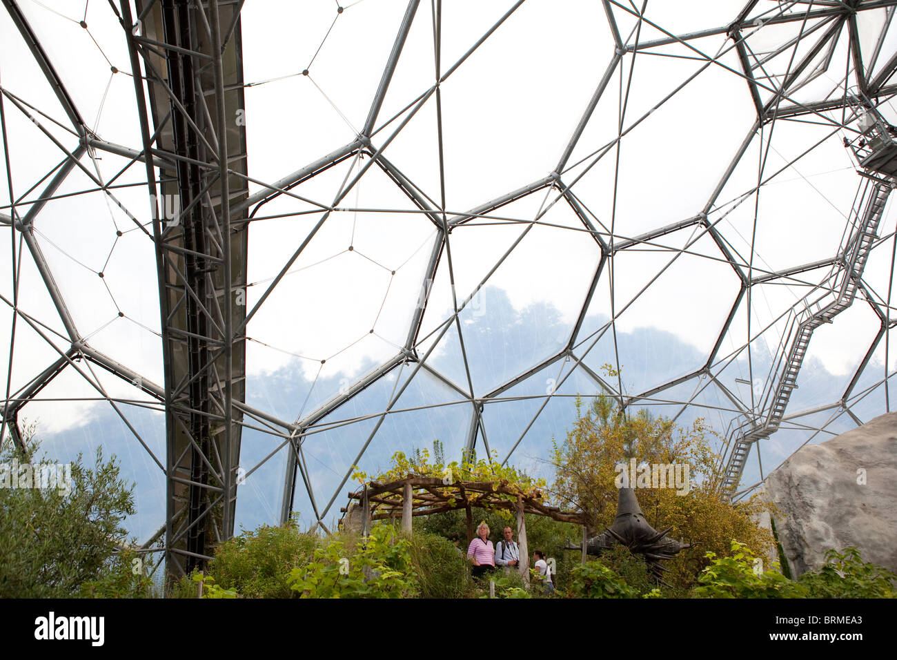 The Mediterranean dome. The Eden Project Stock Photo