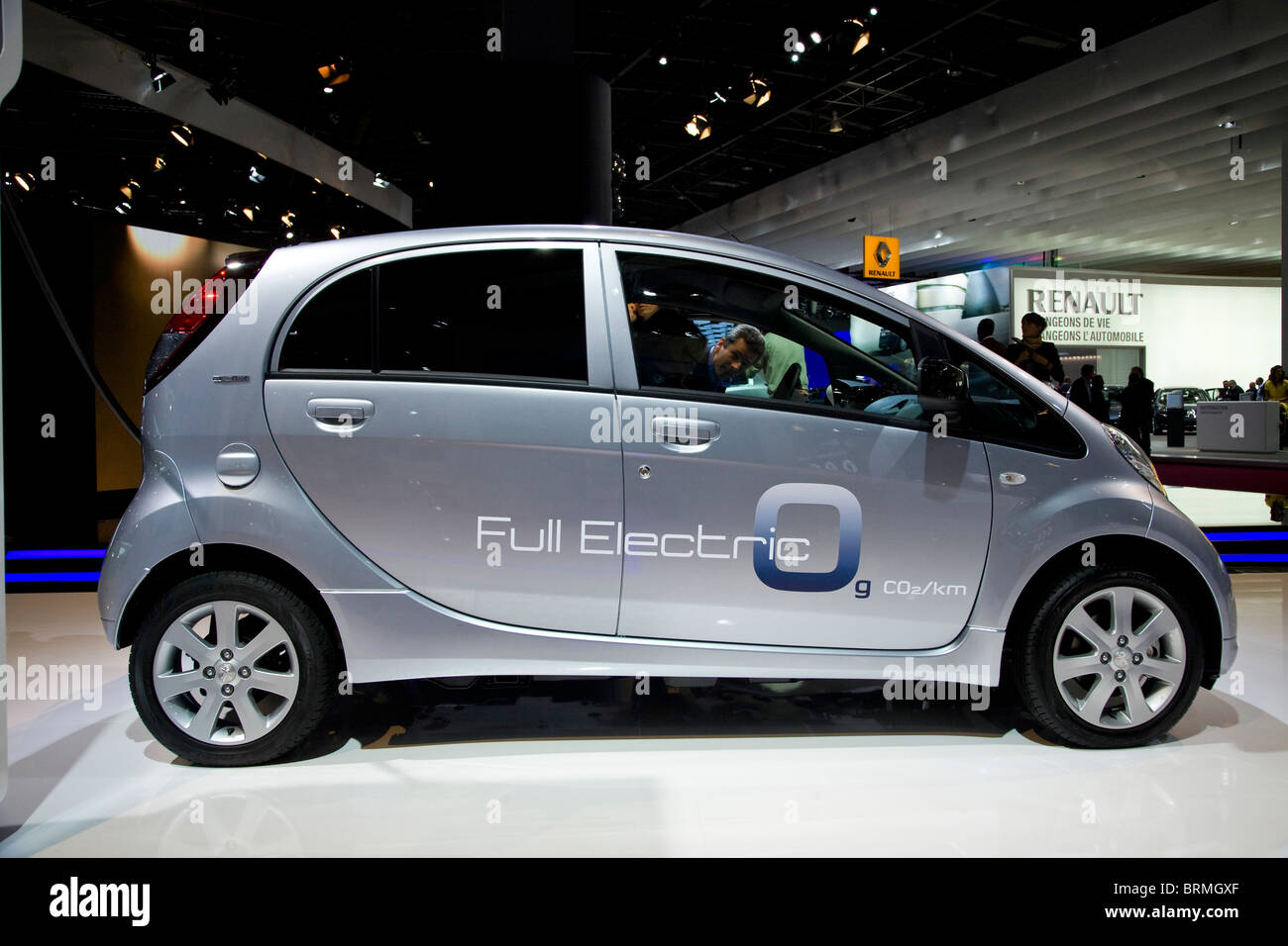 Paris motor show 2010 and the Peugeot iOn Stock Photo