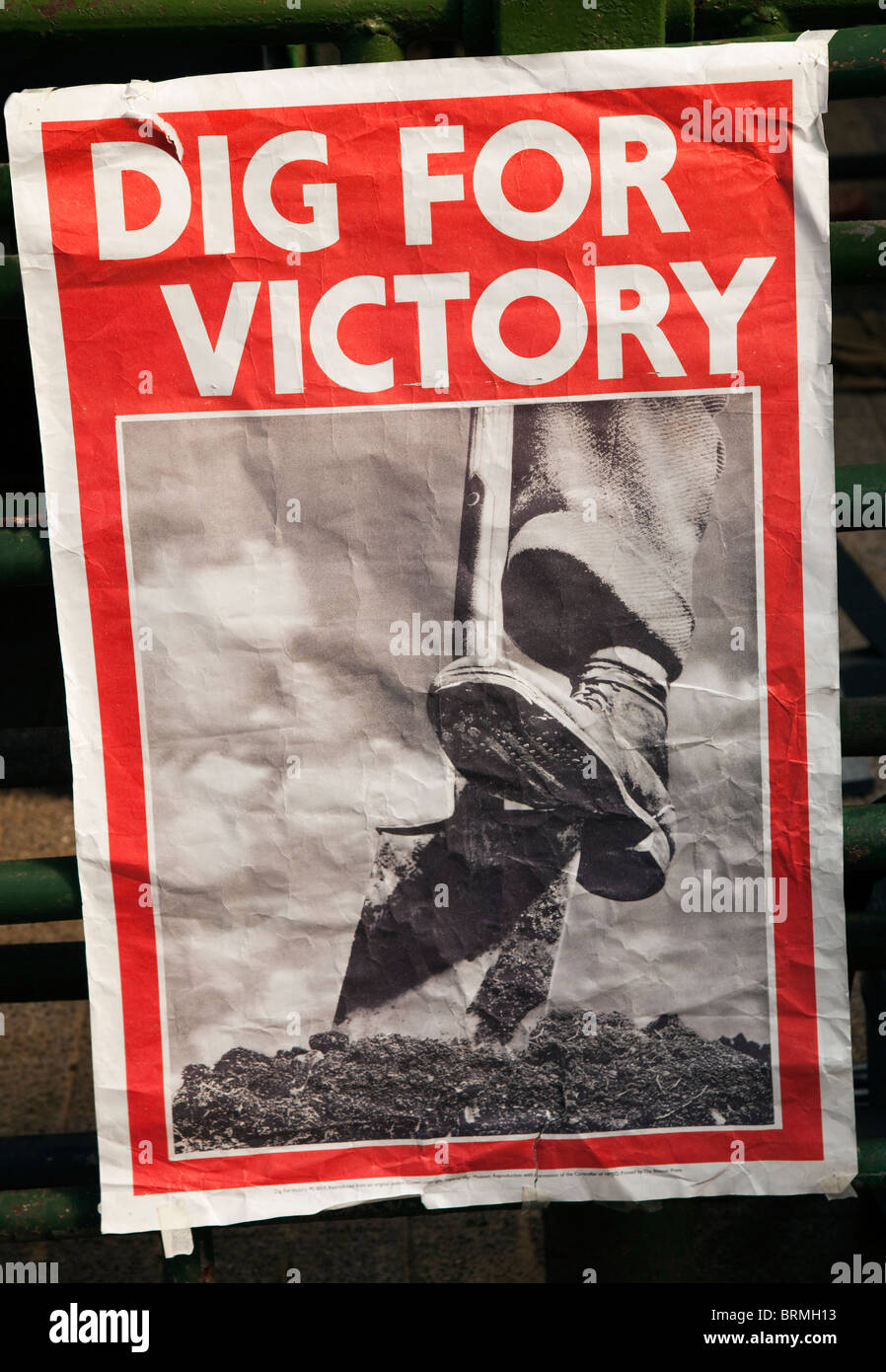 British Second World War Dig for Victory poster UK Stock Photo