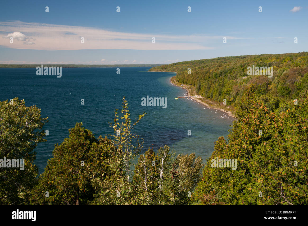 Overlooking Manitowaning Bay Stock Photo Alamy