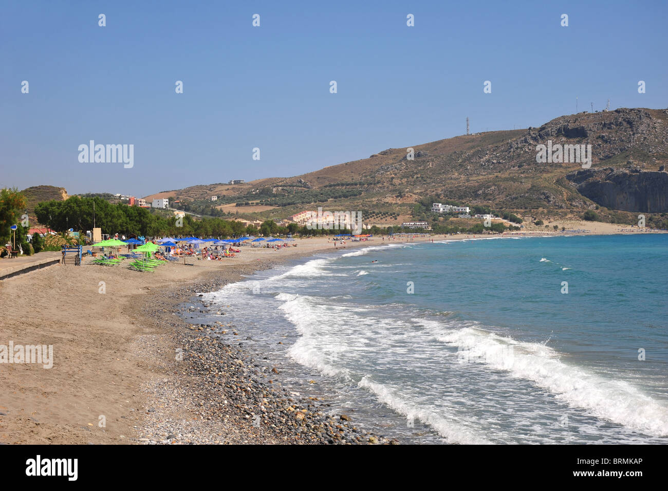Beach at Plakias in Crete, Greece Stock Photo