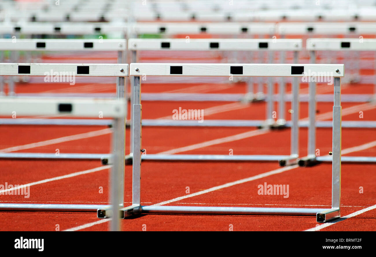 Track Hurdles High Resolution Stock Photography and Images Alamy