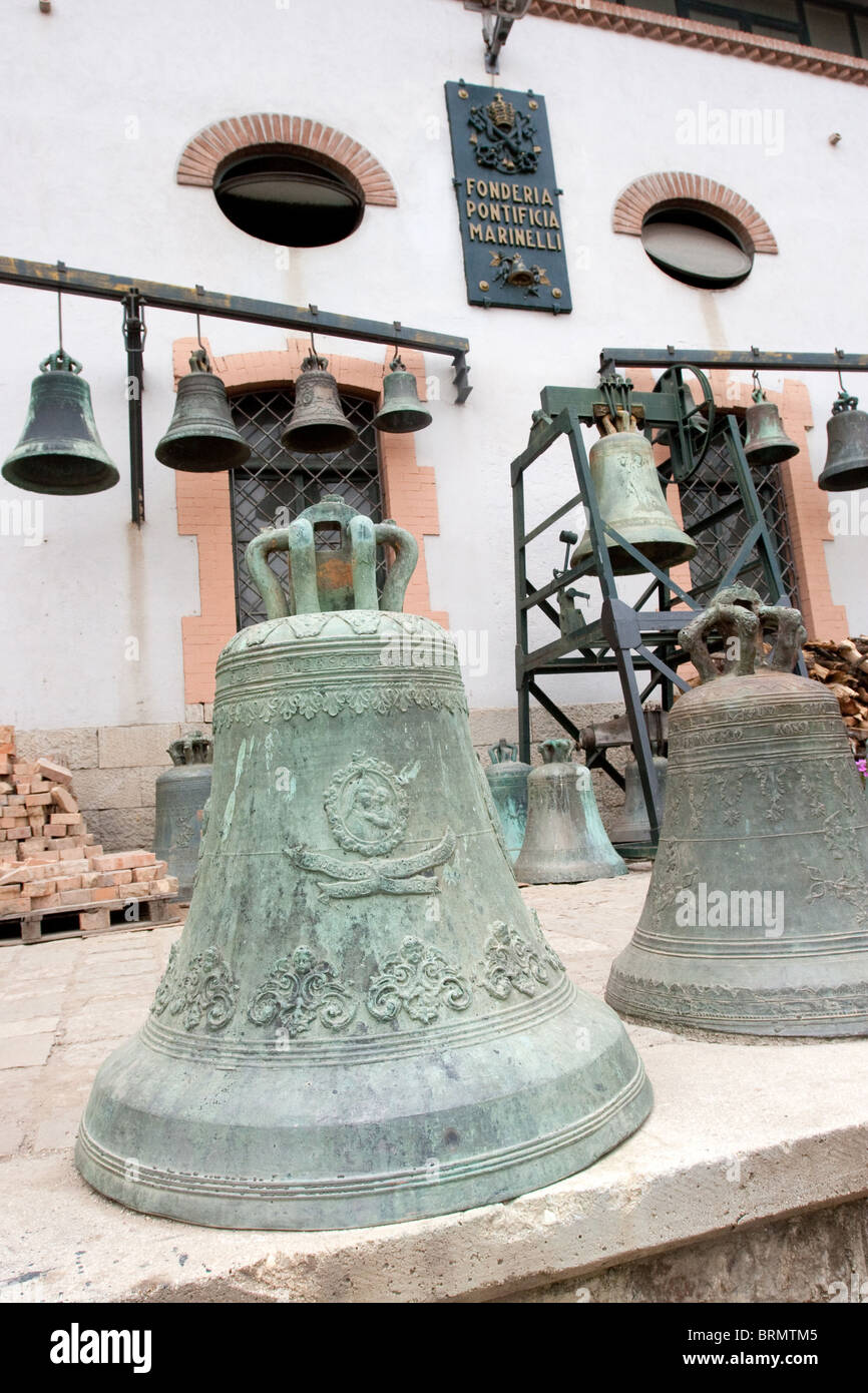 bells bell papal foundry factory industry art work Stock Photo