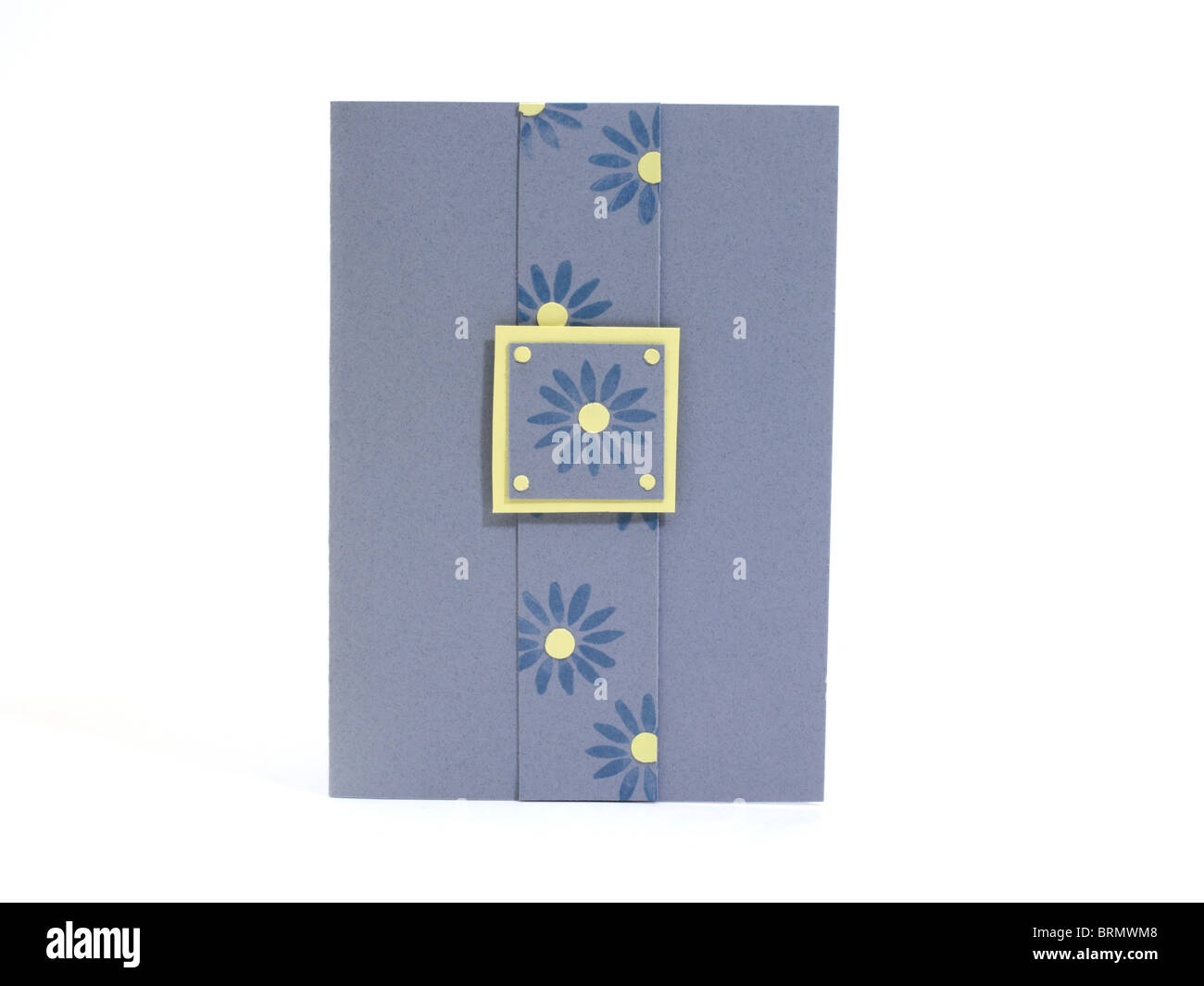 Hand Made Greeting Card Flower Design Stock Photo