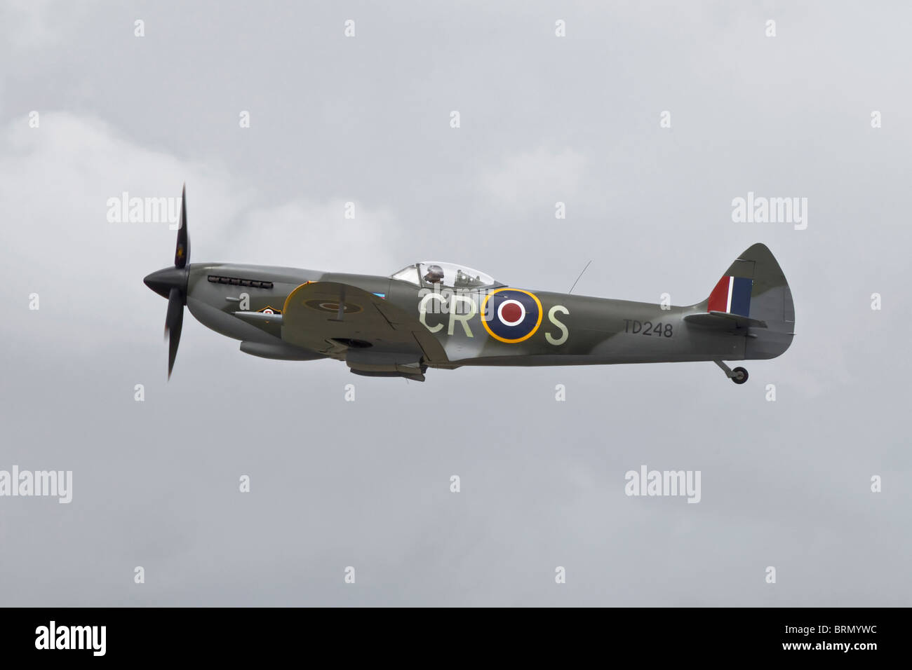 A Vickers Supermarine Spitfire RAF fighter of WW2 Stock Photo