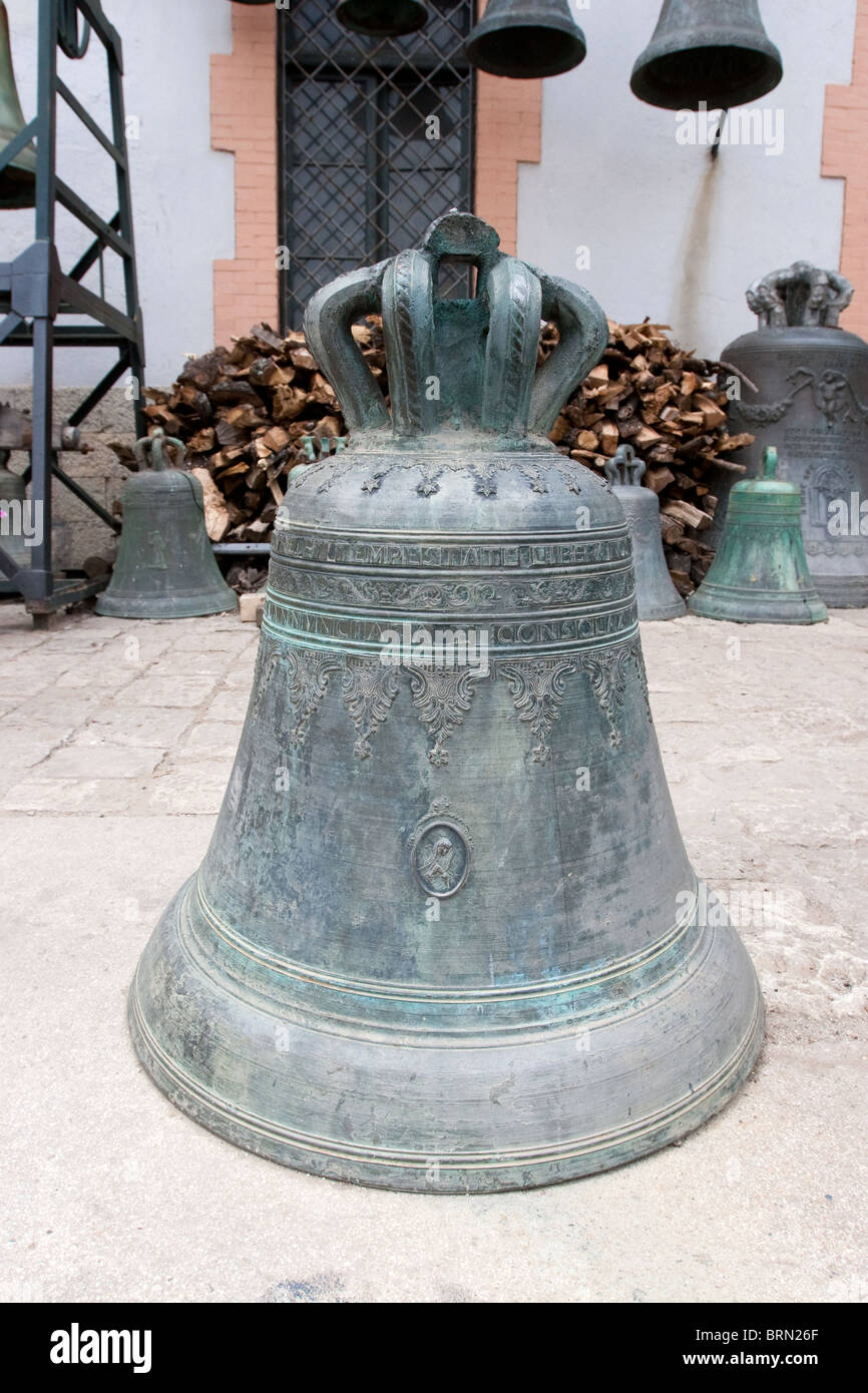 bells bell papal foundry factory industry art work Stock Photo