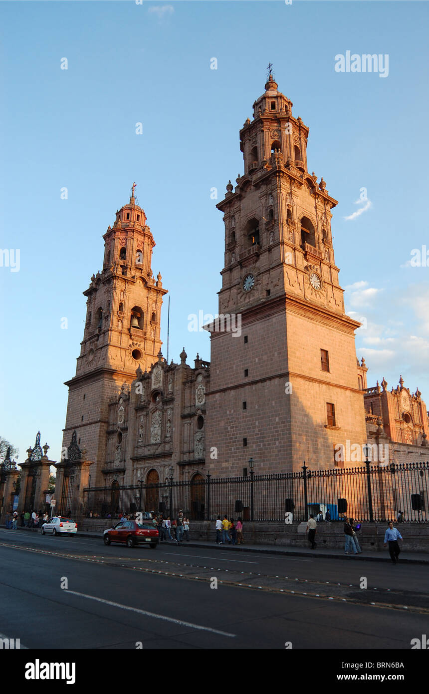 View of Morelia cathedral in Mexico Stock Photo Alamy