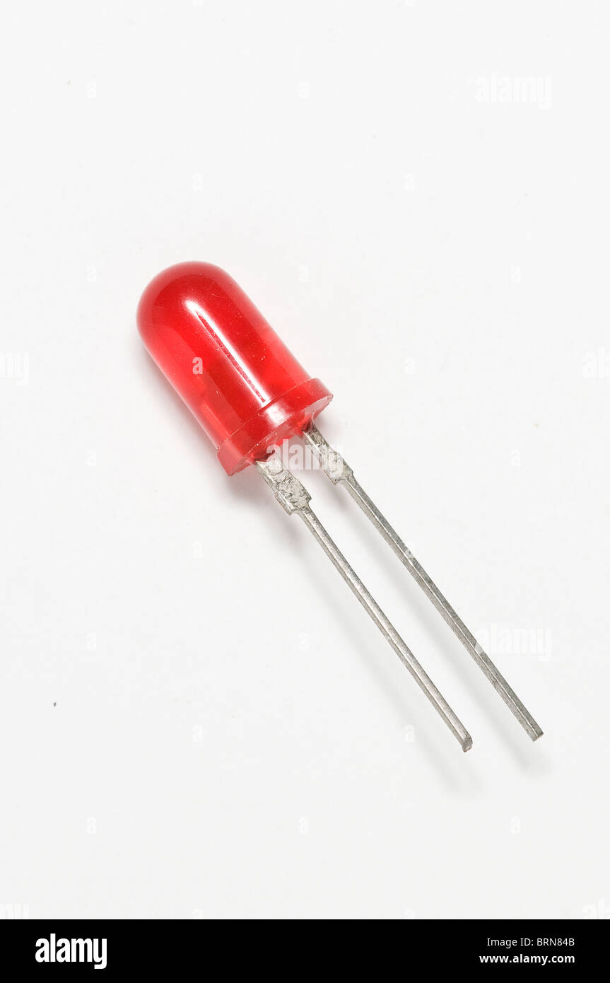 Red led diode Stock Photo