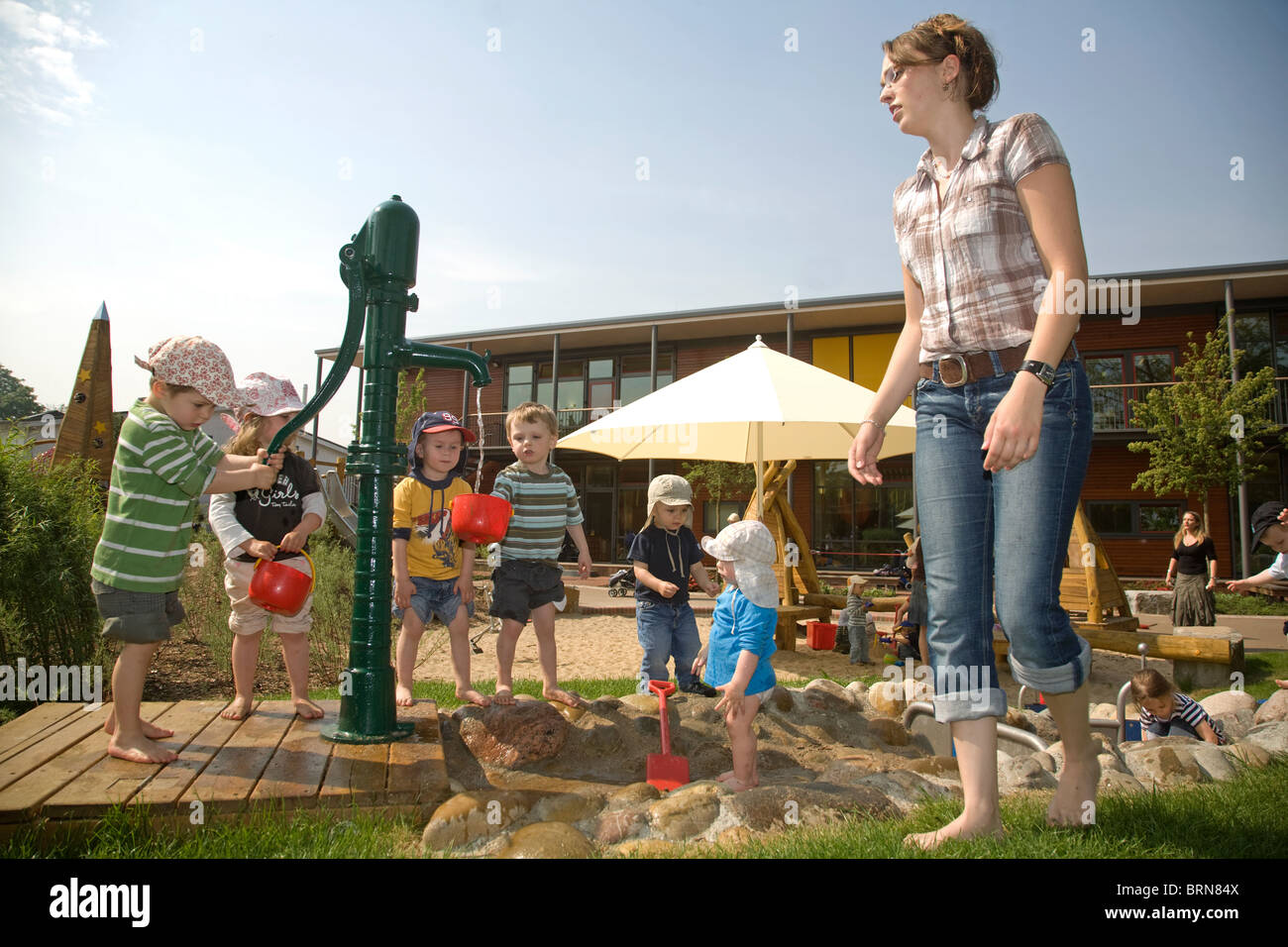  The company kindergarten of Metro, Duesseldorf, Germany Stock Photo - Alamy Illustration 