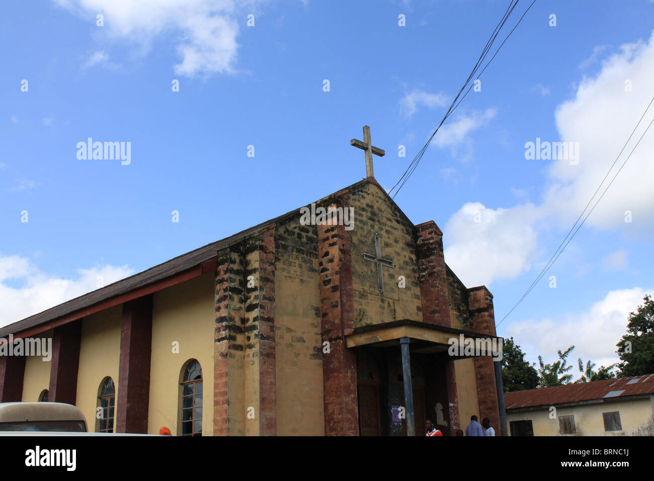 An old church building in a rural community in Ikoro, Ekiti-State, Nigeria, majority of the populace are practicing christian. Stock Photo