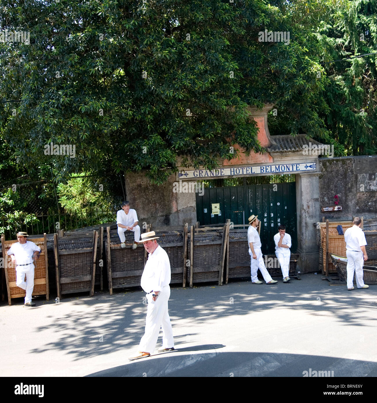 Monte Toboggan run Funchal Madeira Stock Photo Alamy