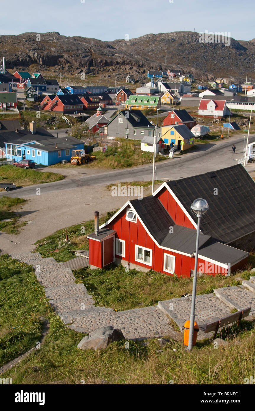 Greenland, Qaqortoq. South Greenland's largest town with almost 3,000