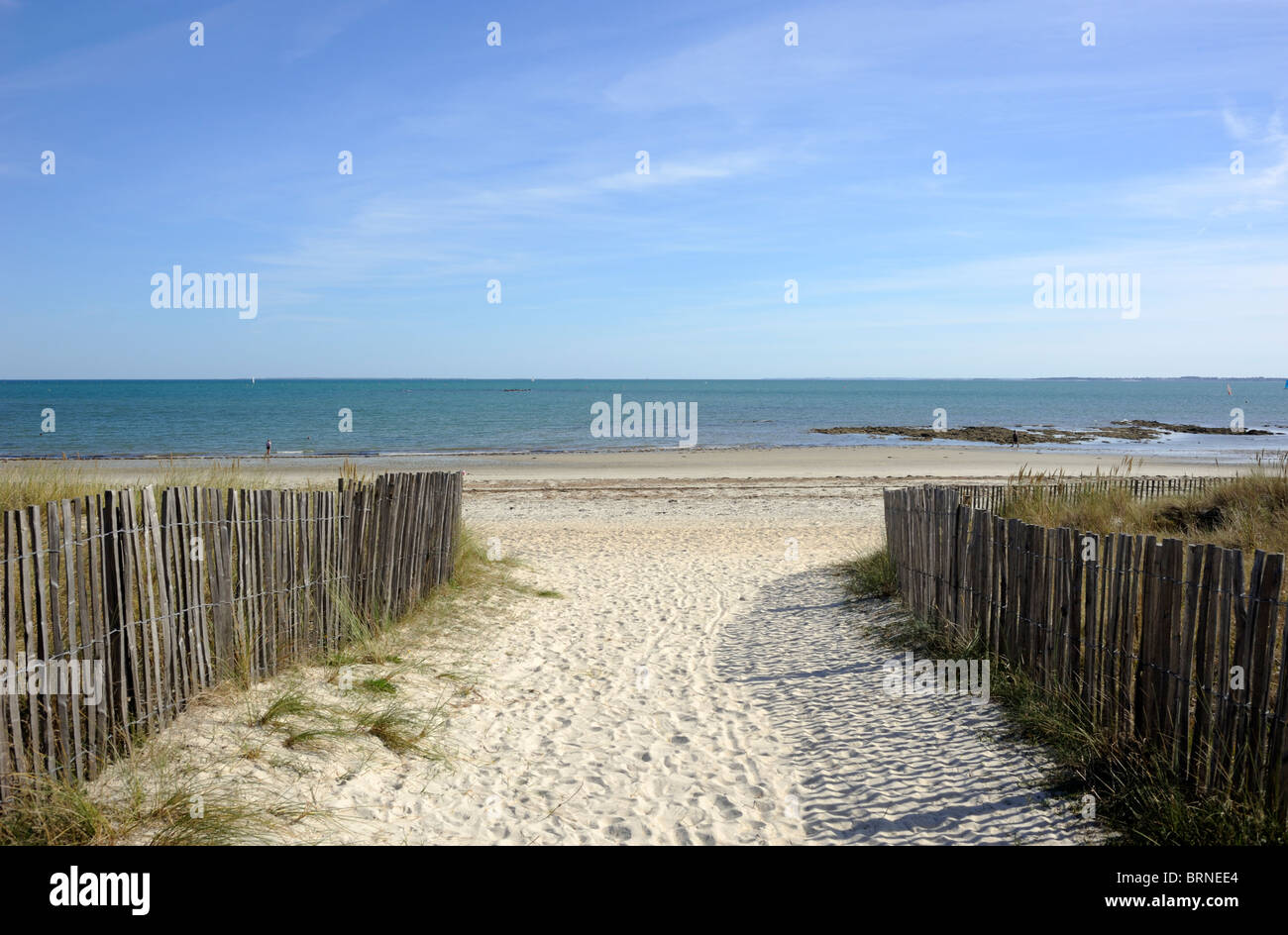 France, Brittany (Bretagne), Morbihan, Carnac beach Stock Photo