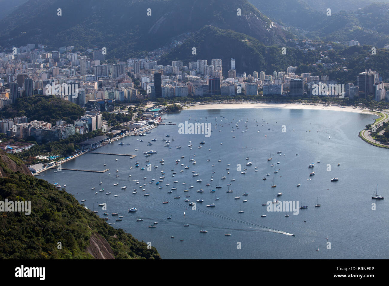 Rio de Janeiro: Sugarloaf: Yachts in Harbour Stock Photo