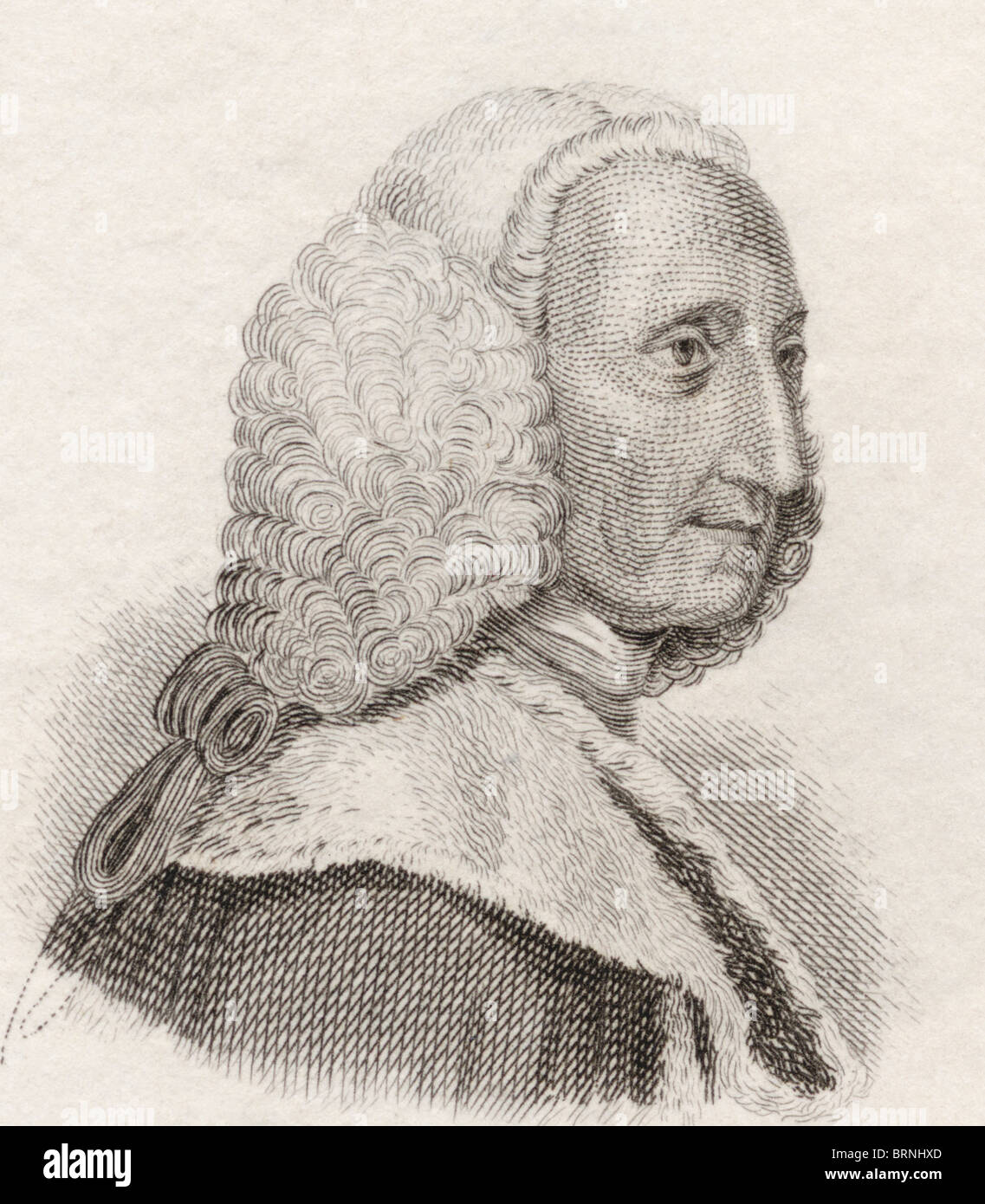 George Lyttelton, 1st Baron Lyttelton, 1709 to 1773. British politician, statesman and a patron of the arts. Stock Photo