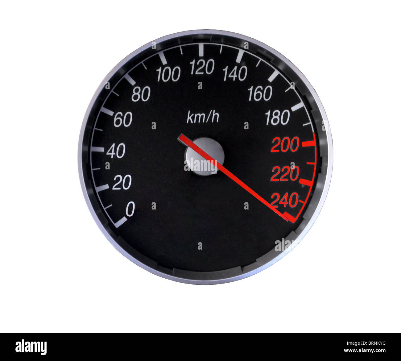 Speedometer isolated on white, with clipping path Stock Photo