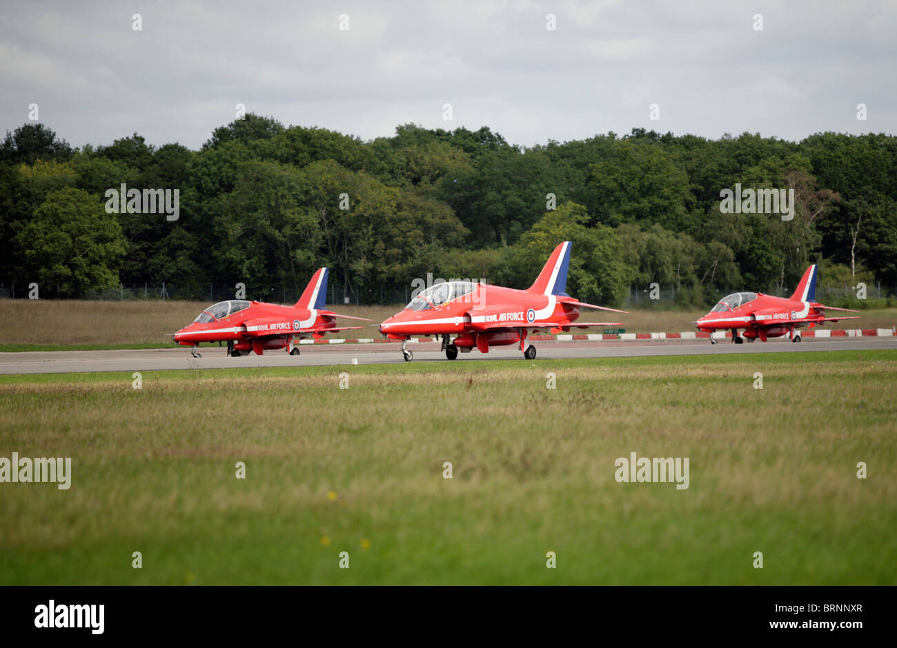 red arrows display team airshow taxiing military Stock Photo
