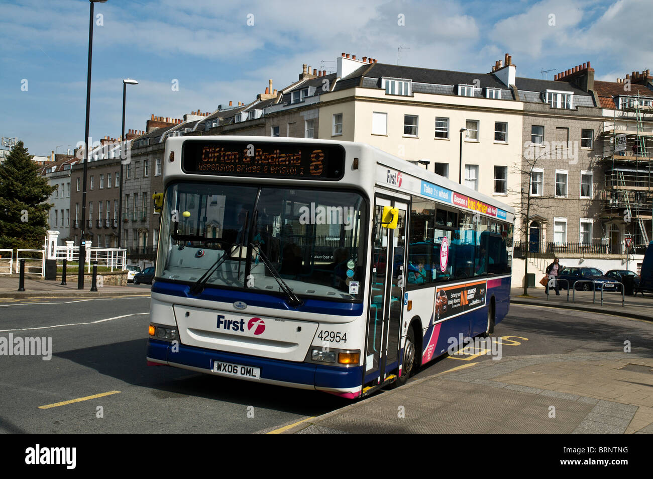 dh Bus TRANSPORT BRISTOL First bus Bristol public transport single decker bus britain travel uk singledecker front buses Stock Photo