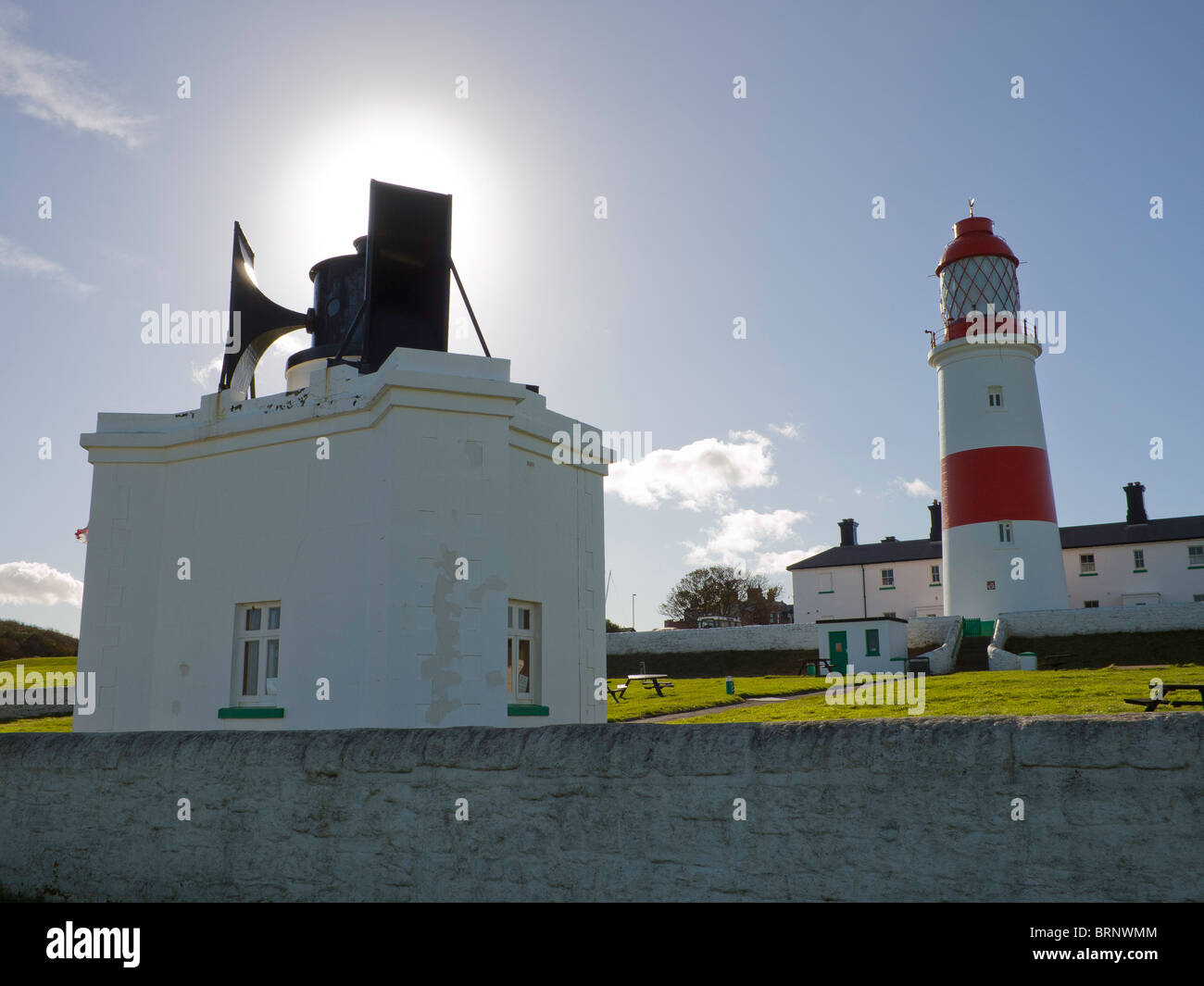 Souter Lighthouse Whitburn Tyne and Wear the fog horns are kept some