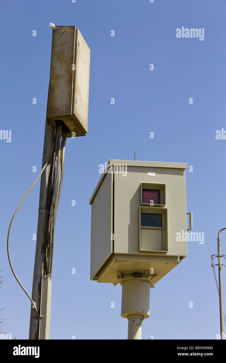 radar speed camera on Ring Road, Cairo, Egypt Stock Photo Alamy