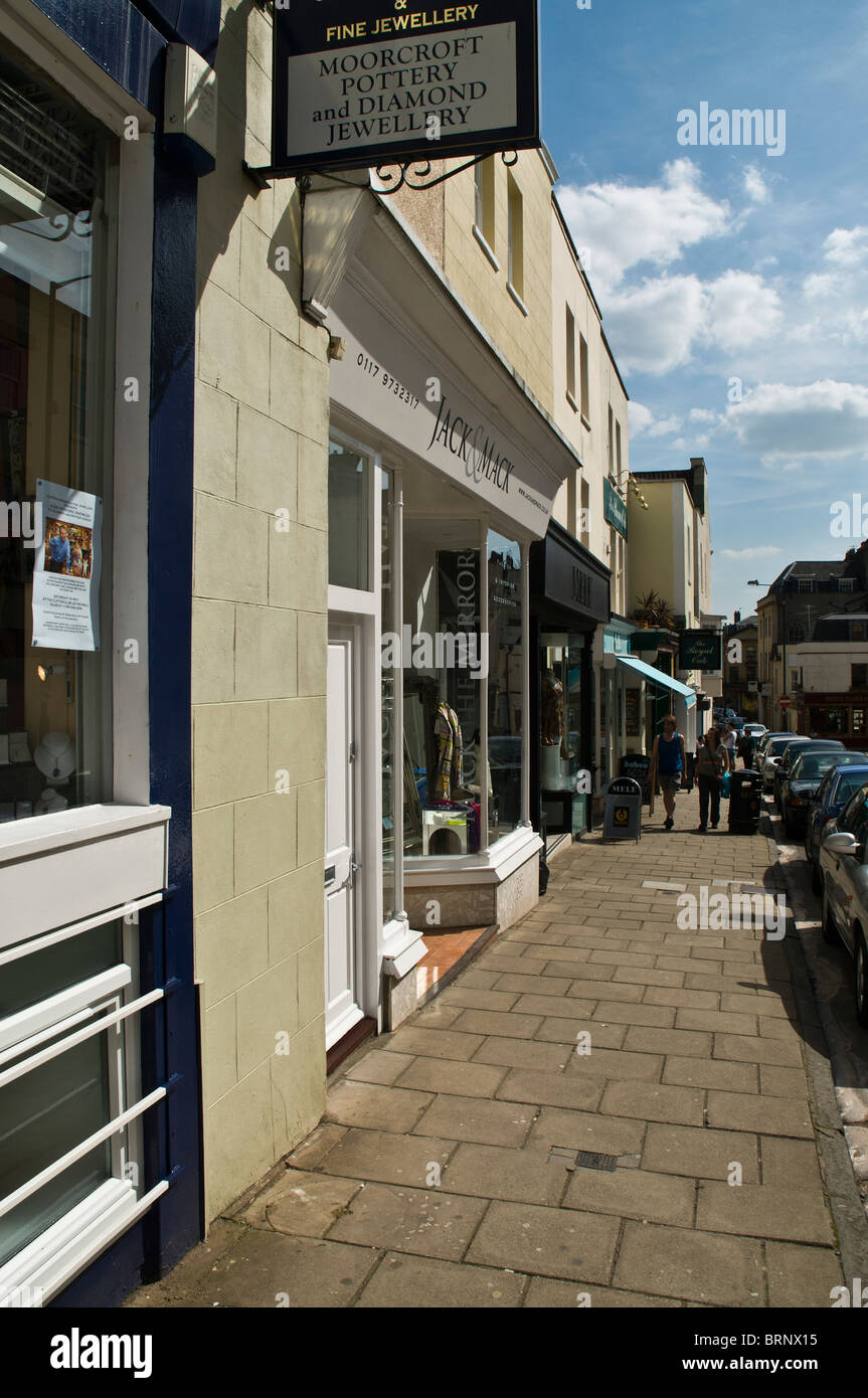 dh CLIFTON VILLAGE BRISTOL Street of small boutique shops and shoppers