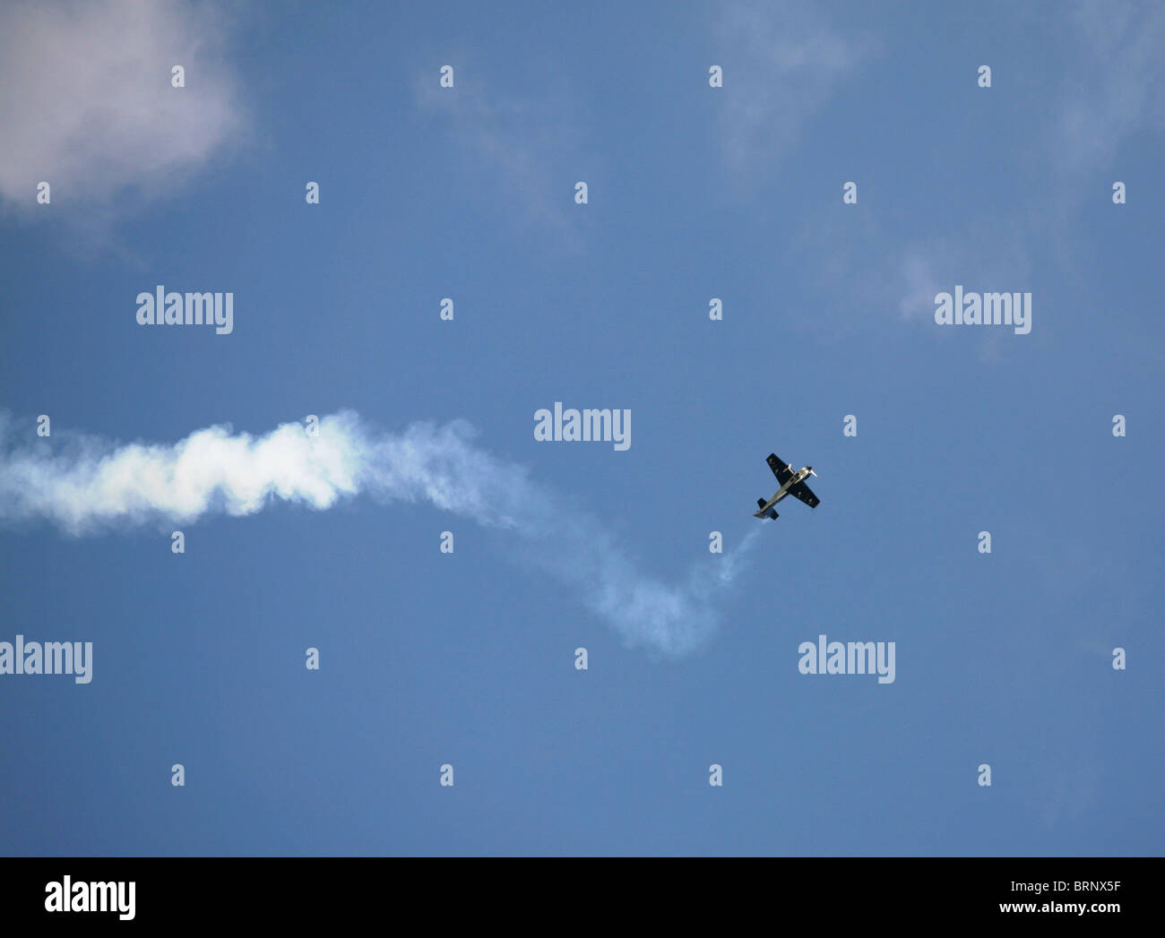 stunt plane blue sky aerobatics propeller uk air Stock Photo
