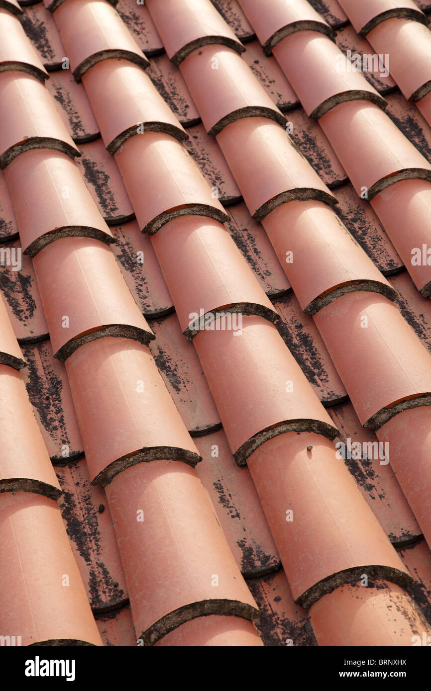 Red Clay Ceramic Tile Roofing High Resolution Stock Photography and