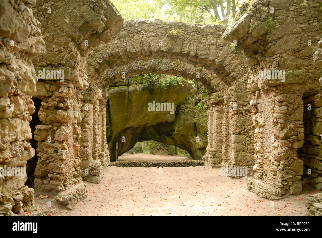 Proscenium arches, natural theater, Felsengarten, Sanspareil, Franconia