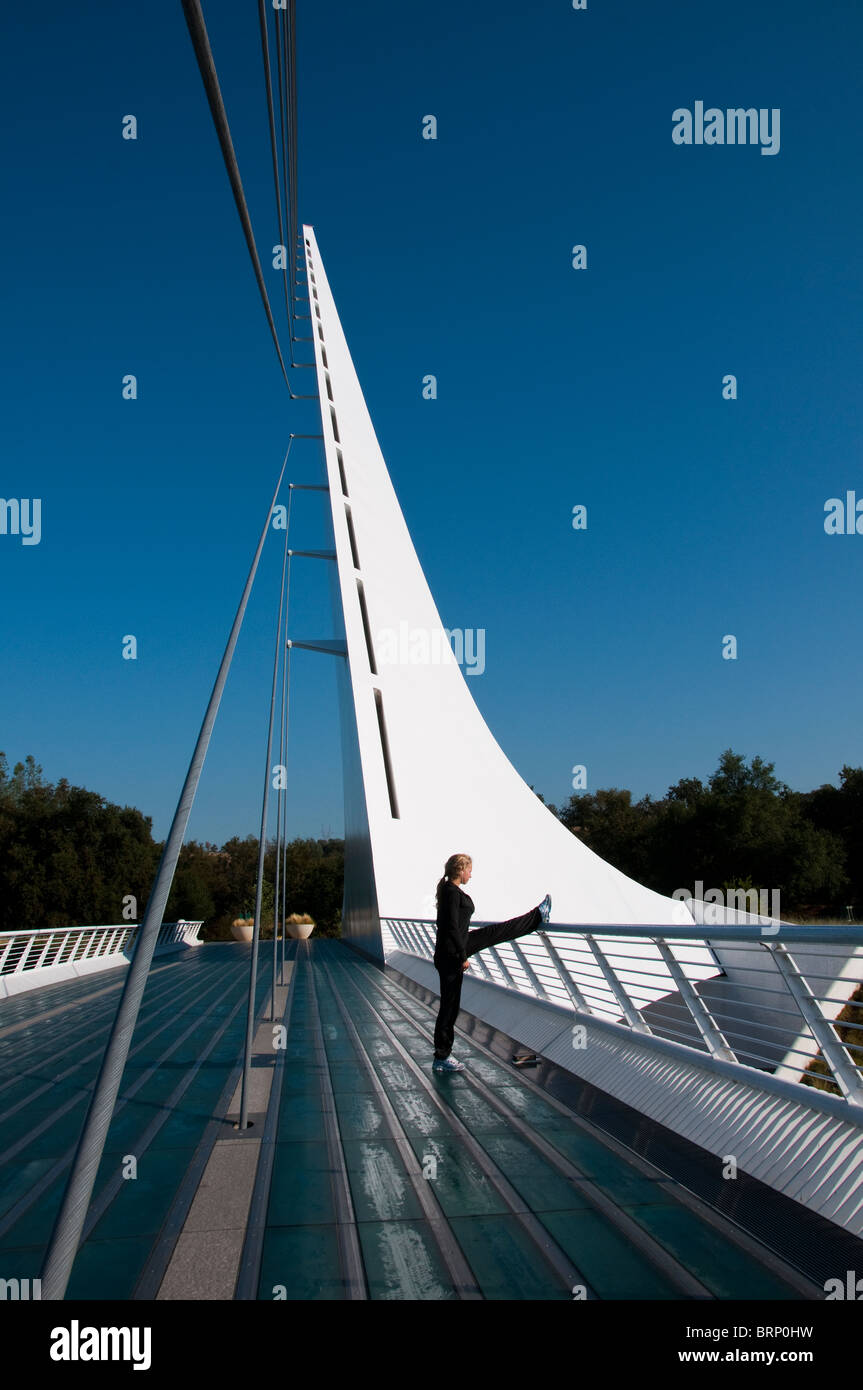 Sundial Bridge on Sacramento River in Redding California by architect