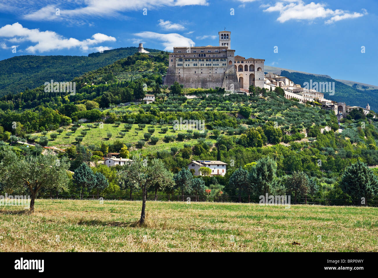View of Assisi old city, Umbria, Italy Stock Photo