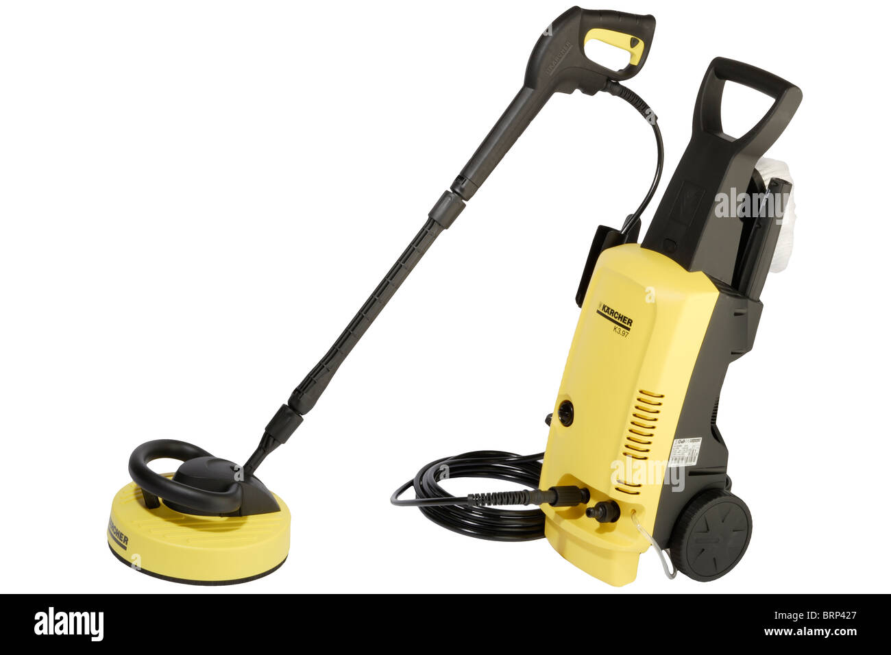 Pressure washer with patio cleaner attachment Stock Photo - Alamy