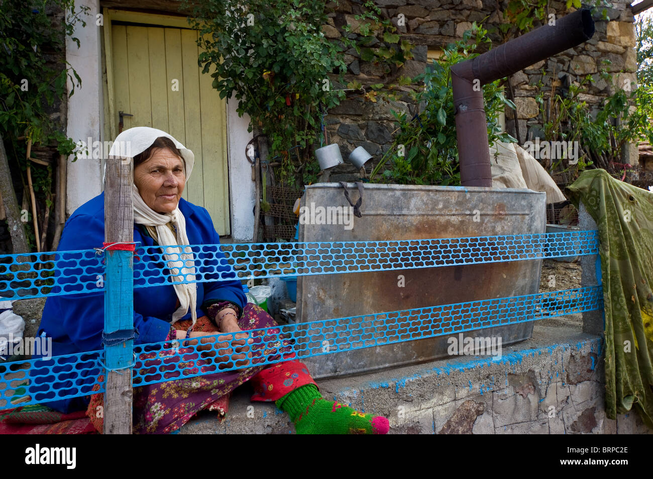 Bulgarian Muslims from the village Kushla Rhodope Mountains Bulgaria Stock Photo