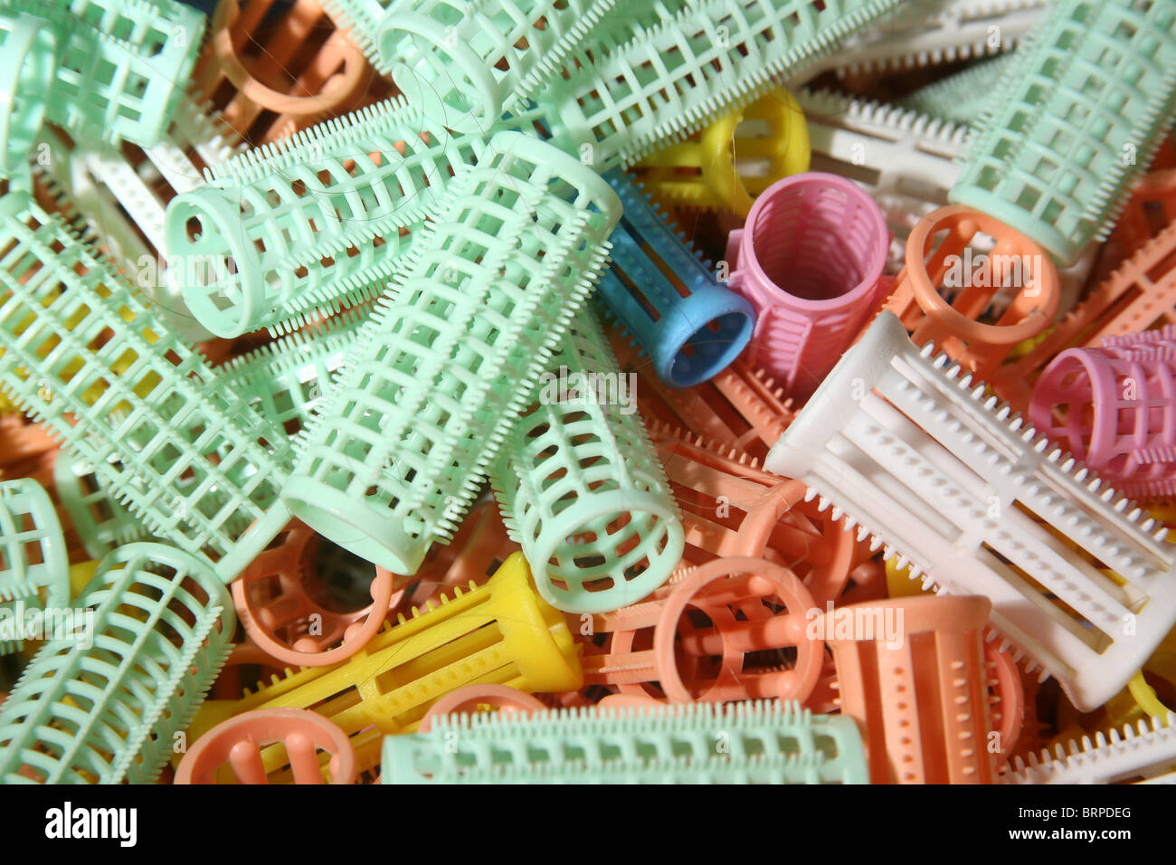 Multi coloured plastic hair rollers for hair dressing Stock Photo - Alamy Multi coloured plastic hair rollers for hair dressing Stock Photo - Alamy