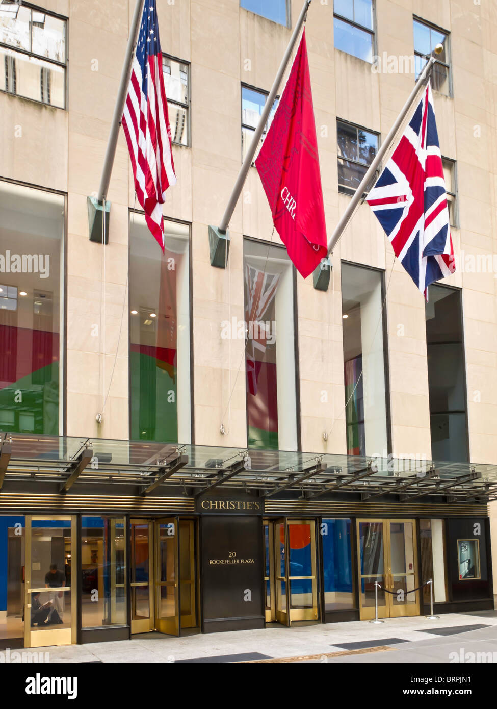 Christie's Inc. Auction House Exterior Entrance, New York City Stock