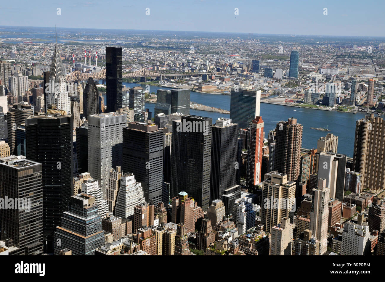 Manhattan skyscrapers from Empires State Building, New York,  USA ,US, North America Stock Photo