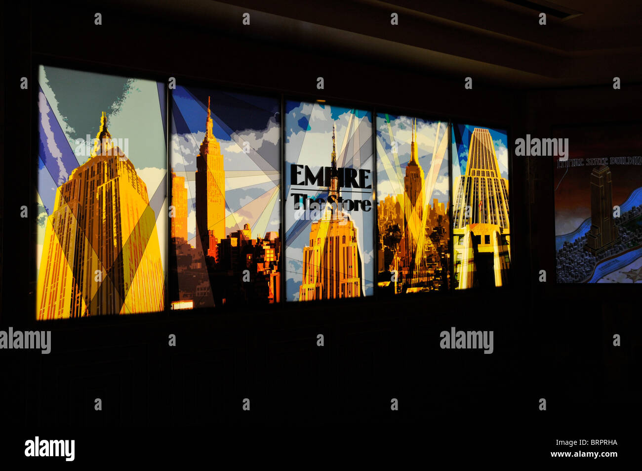 Big image of New York inside of Empires State Building ,New York, Manhattan, USA Stock Photo
