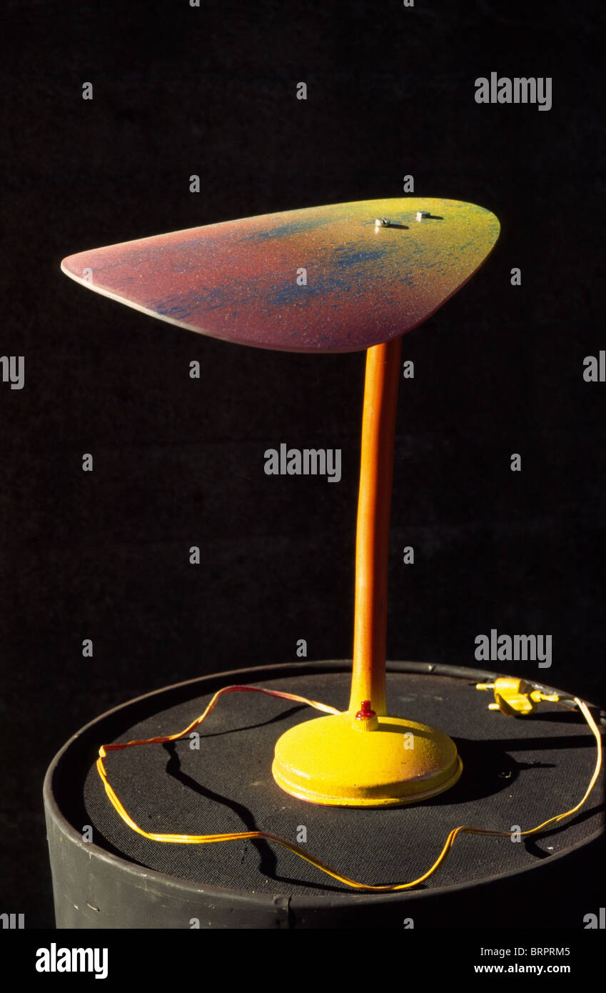 lHand Crafted Table Lamp Made From Recycled Materials, Italy Stock