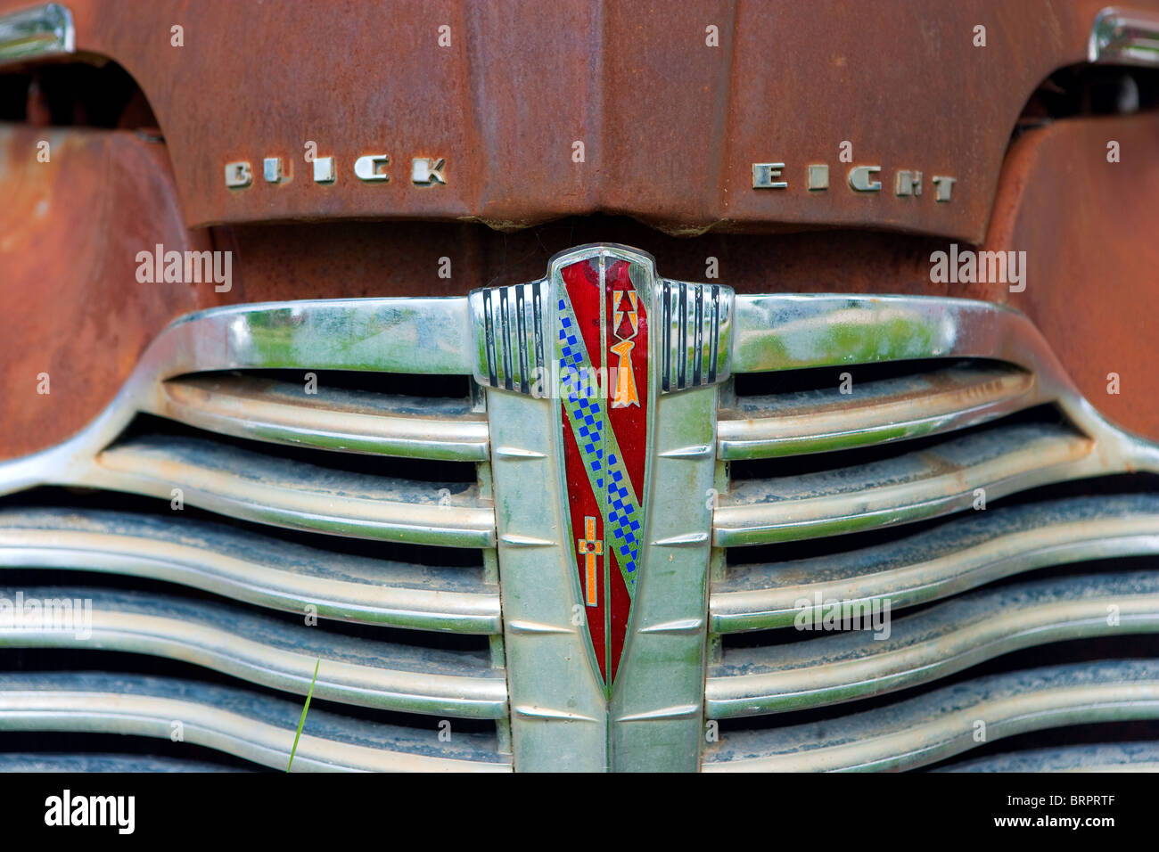 Scrapped car, Buick Eight. Missouri, USA Stock Photo