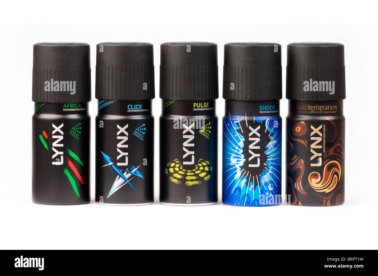 Lynx deodorant aerosol cans Stock Photo