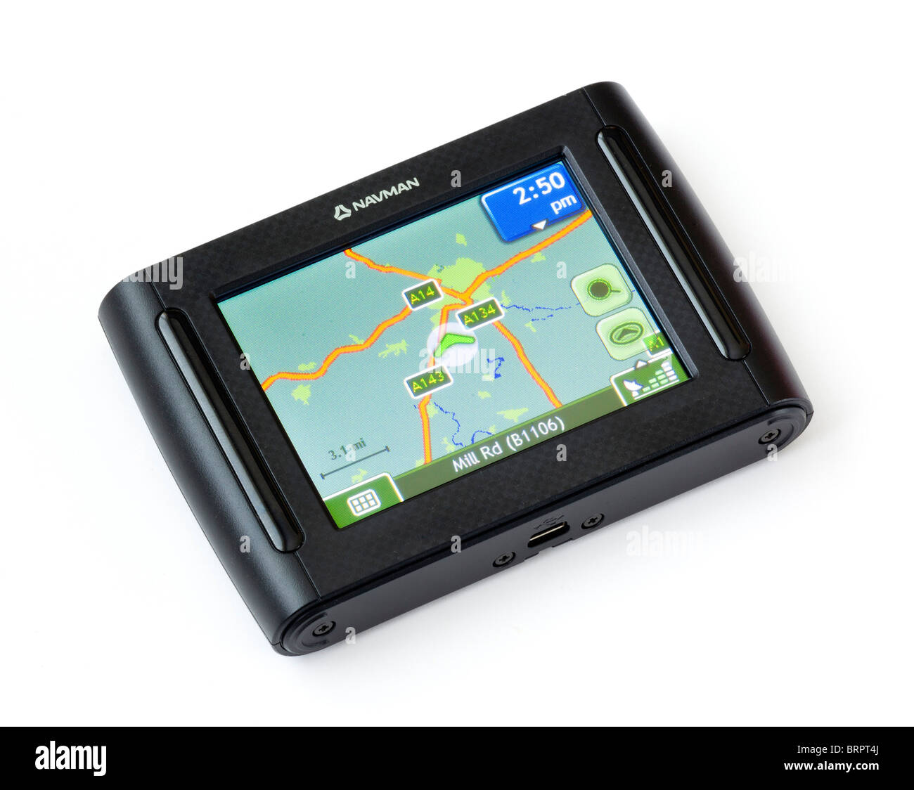 Navman satnav / GPS navigation display Stock Photo - Alamy