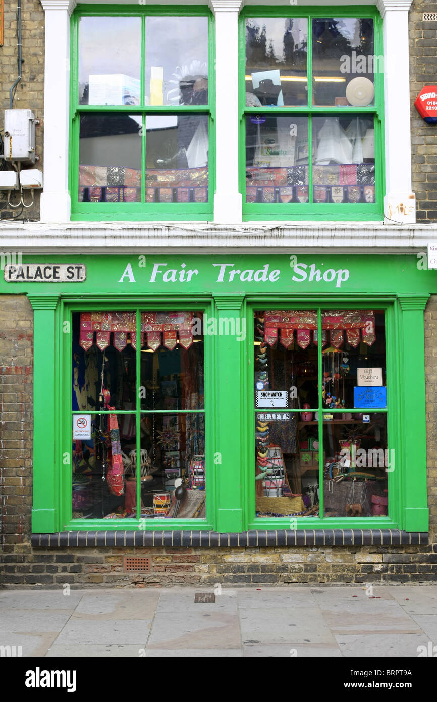A Fair Trade shop in Canterbury Kent Stock Photo Alamy