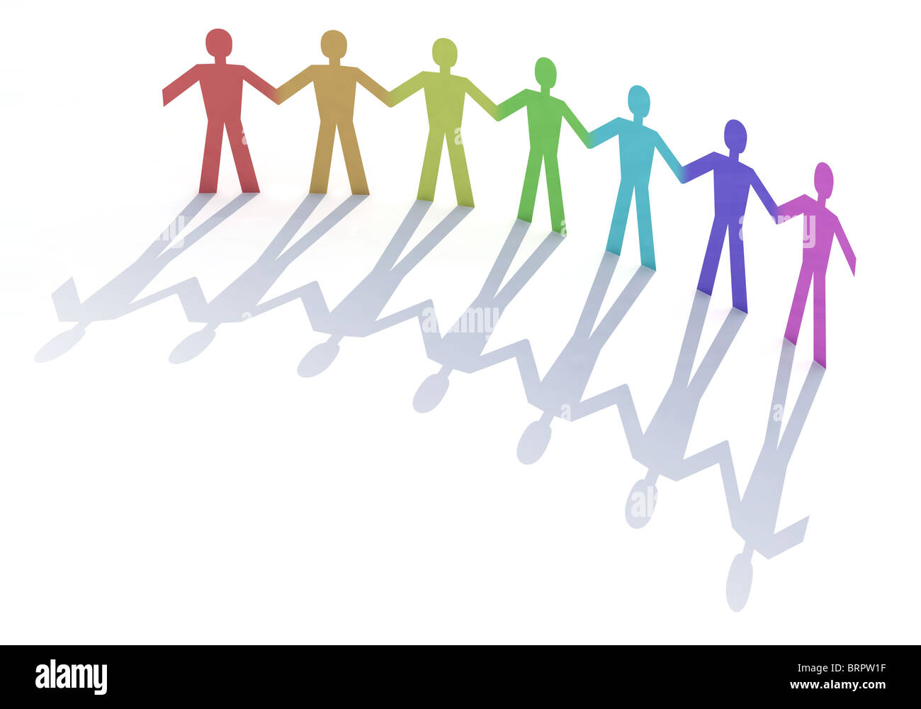 colored paper chain 3d illustration Stock Photo Alamy