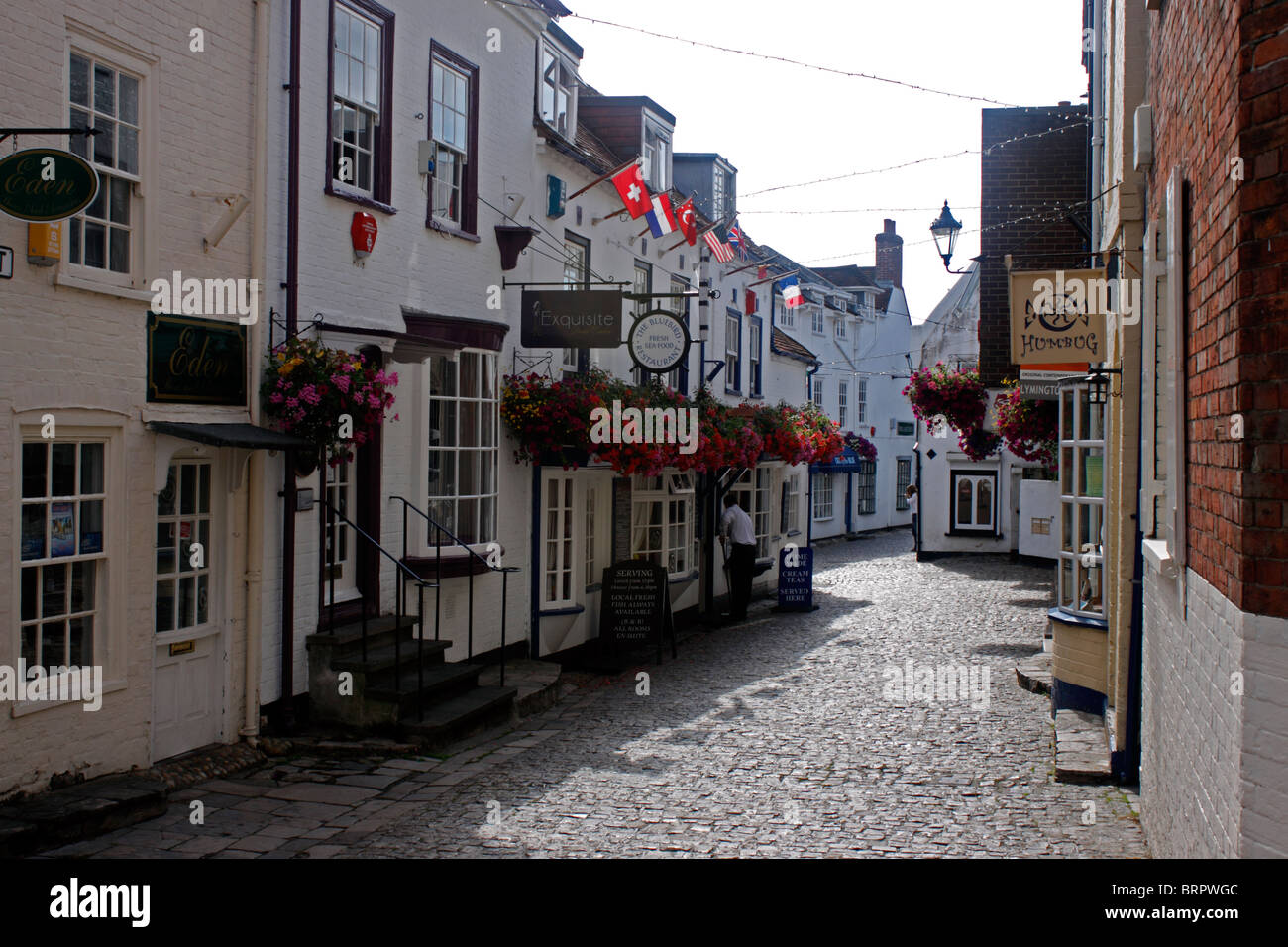 QUAY STREET LYMINGTON HAMPSHIRE. Stock Photo