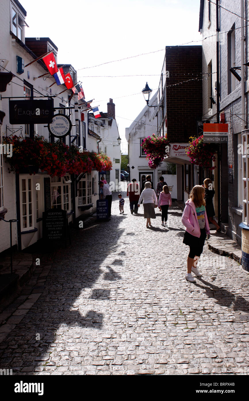 QUAY STREET LYMINGTON HAMPSHIRE. Stock Photo