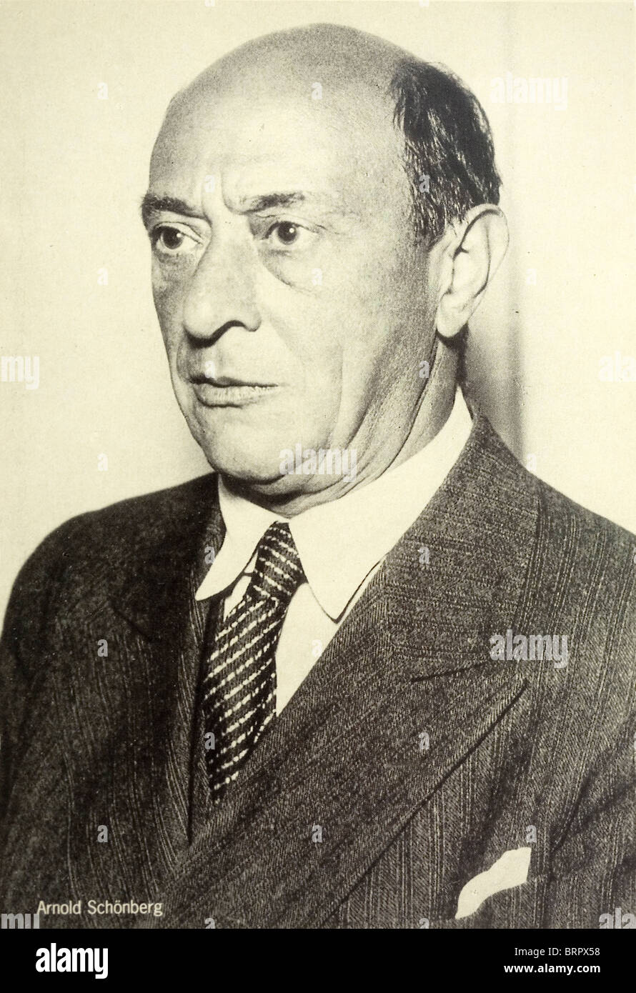 Arnold Schoenberg or Schönberg (1874 – 1951). Austrian composer. Stock Photo